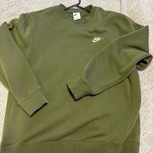 Nike Men's Forest Green Crewneck Sweatshirt could be unisex